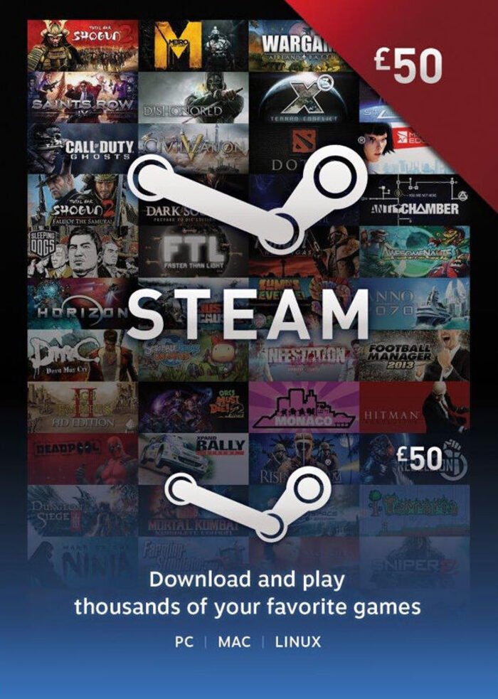 Steam-Wallet-Gift-Card -50-GBP-Steam-Key-UK-mydigitallicense